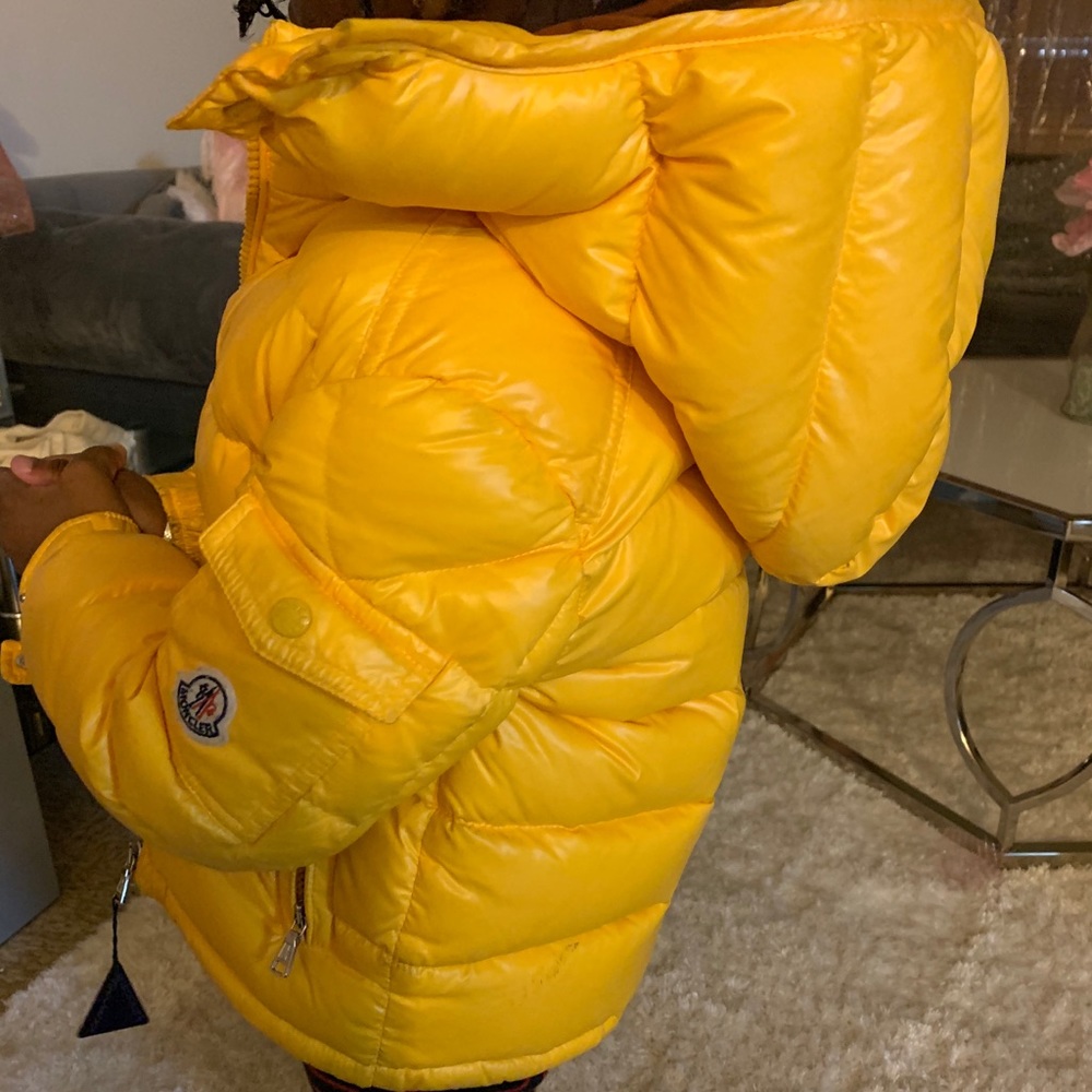 Yellow kids moncler